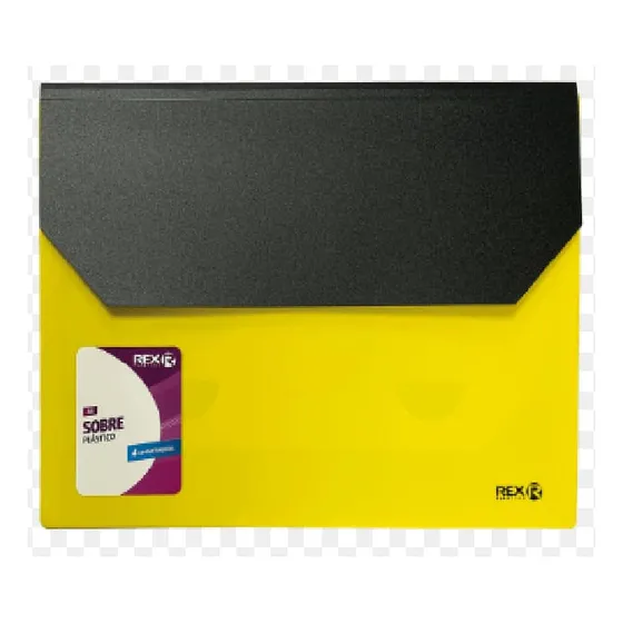 Sobres Plasticos A4 Con Velcro Horizontal 04 Div Amarillo