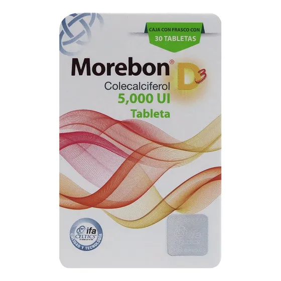 Morebon, Colecalciferol, 30 Tabletas Con 5,000 Ui