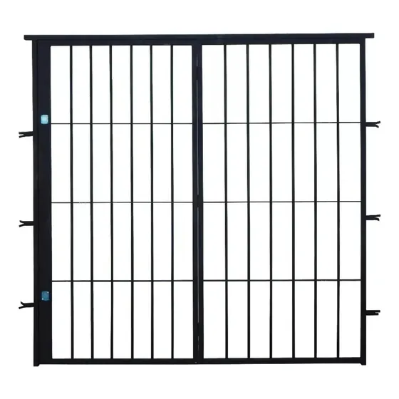 Reja Hierro De Puerta Waluminio Puerta Reja Hierro De 150cm X 200cm Barra De 0.012m Color Negro Pintado