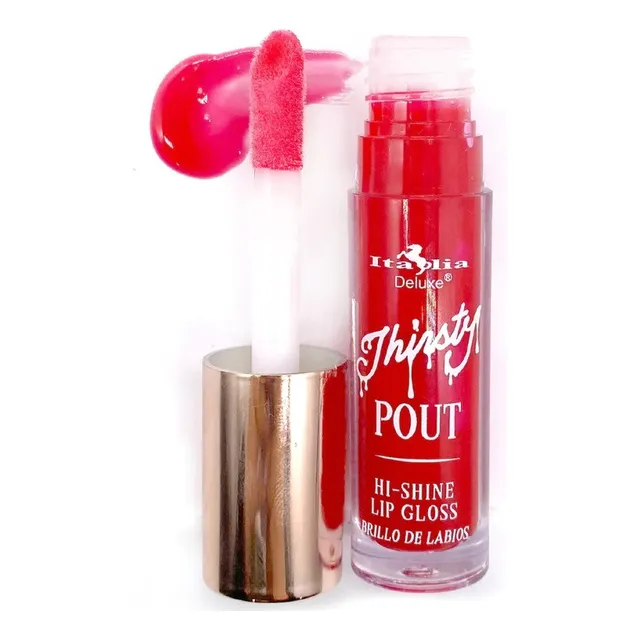 Labial Lip Gloss Thirsty Pout Hi-shine Italia Deluxe Brillo Acabado No Brillante Color 08 Popsicle