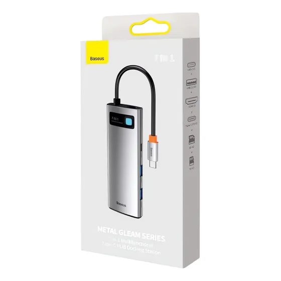 Baseus hub adaptador usb 3.0 thunderbolt 7 en 1 usb tipo c