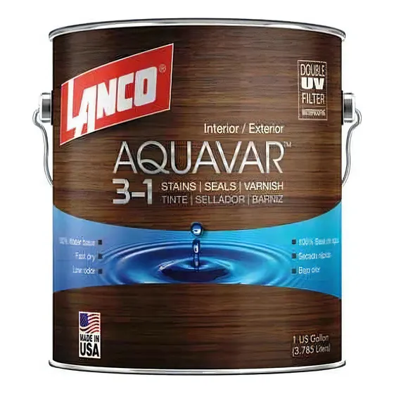 Barniz Tinte Sellador Madera 3en1 Base Agua Aquavar 1l Lanco