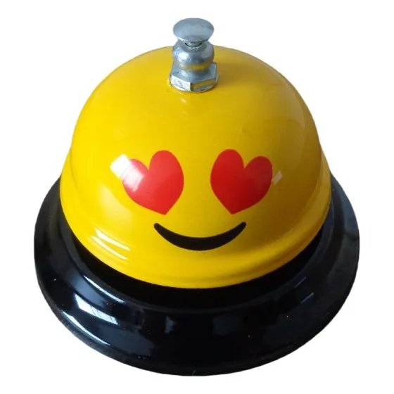 Campainha Sino De Mesa Sineta Feliz Coração E Desamparado