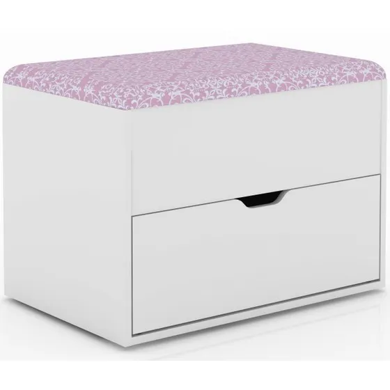 Puff Baul Pie De Cama Cajón Asiento Silla Banco 2051