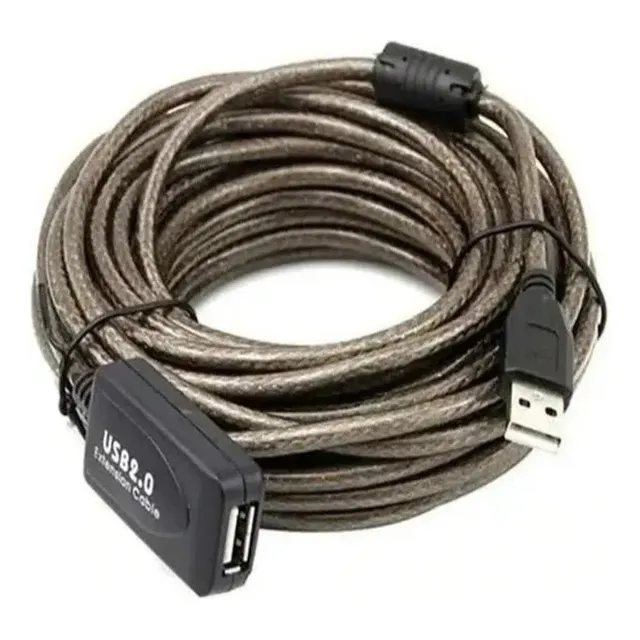 Cable Usb 5 Metros Extension Activo Macho A Usb Hembra 2.0 Color Marrón oscuro