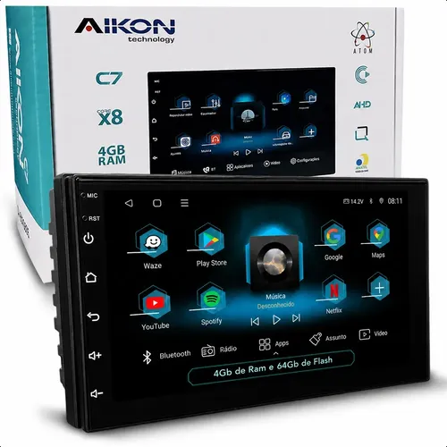 Multimídia 9 Android Auto Carplay App 2gb 32gb Câmera De Ré Quad