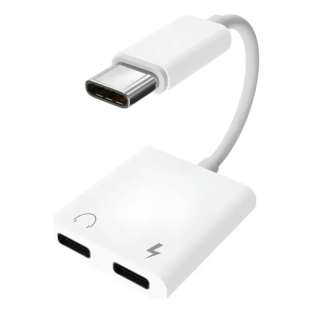 Adaptador Dual Tipo C A Audio Tipo C Y Carga C