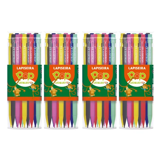 Kit 24 Lapiseira Colorida Grafite 0.7mm Escolar Infantil
