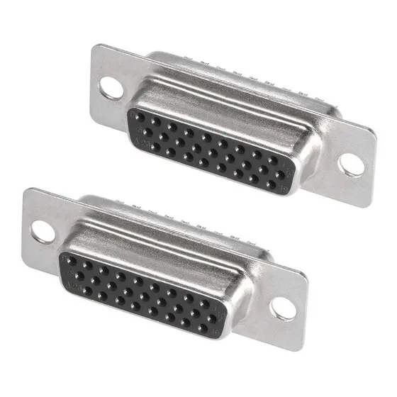 Kit 5 Pç - Conector Db26 Com Capa Femea Solda Fio Db26f