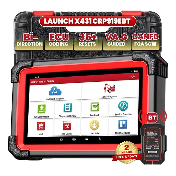 Escaner Launch X431 Crp919x Bt Bidireccional Canfd Doip Dbsc