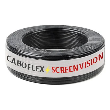Fio 4mm Cabo Flexível Rolo Com 50 metros Elétrico 750v Cor Preto Marca Screen Vision