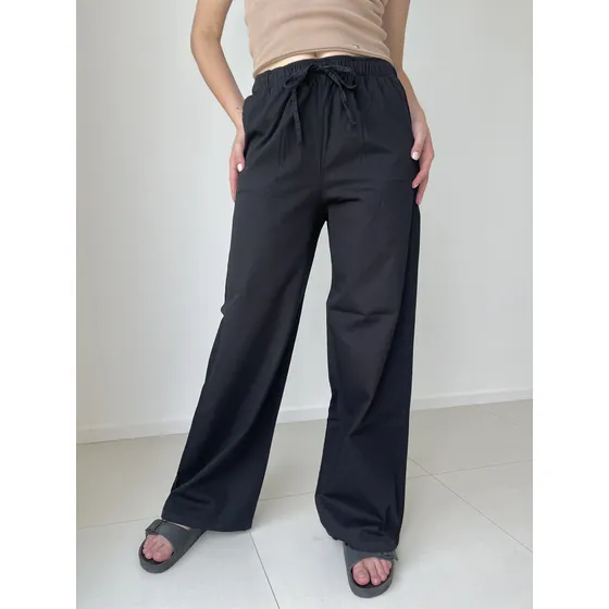 Pantalon Palazo Linen Gabardina Mujer Marca Loca