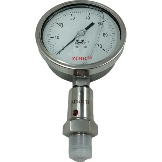 Manômetro Zurich Zig 114.1 0-70 Kgf/cm² 1/2npt Dn 130mm