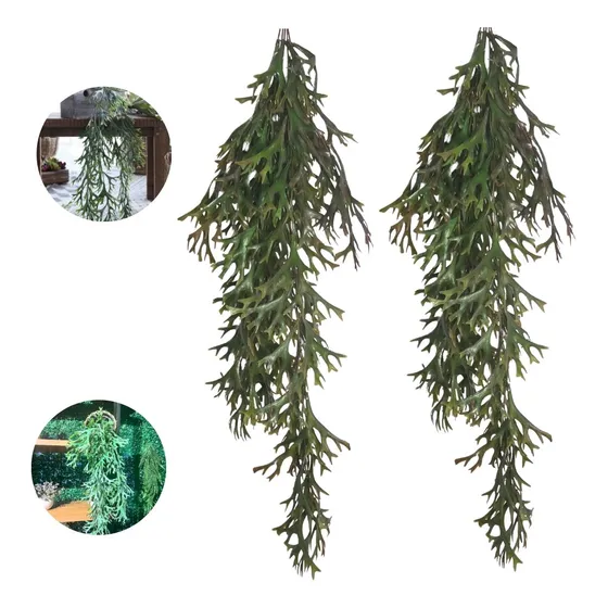 Kit 2 Pendentes Chifre De Veado Artificial Jardim Vertical