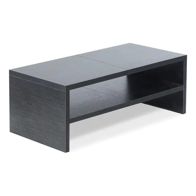 Soporte Elevador Para Monitor De Escritorio Madera 2 Tiers Negro