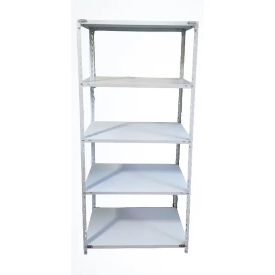 Estanteria Metalica 30x70x2mt 5 Estantes 50kg Reforza Blanca Color Blanco
