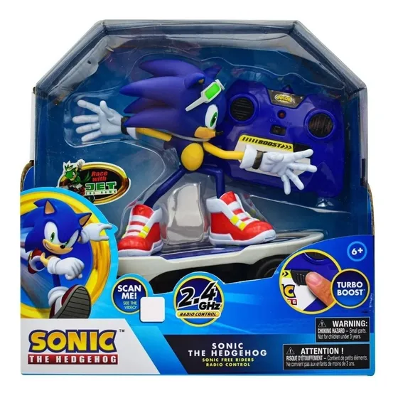 Sonic Con Patineta  Con Radio Control  Turbo Boost Nkok