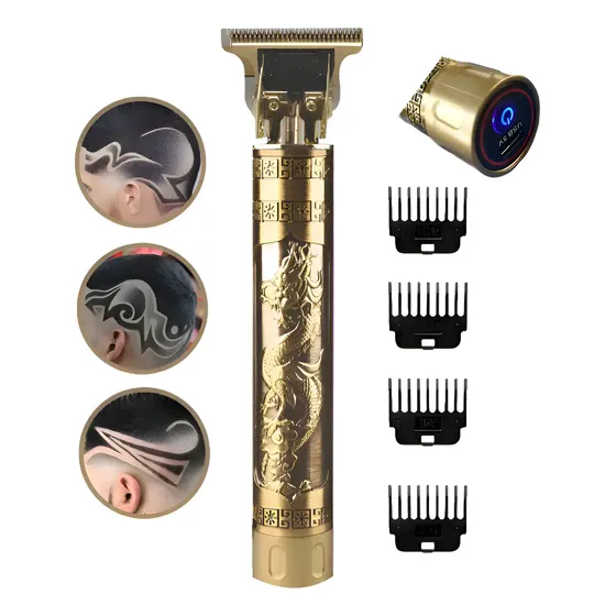 Máquina Cortar Pelo Hombre Recargable Dorada Dragón Portátil Dorado | Cuotas sin interés