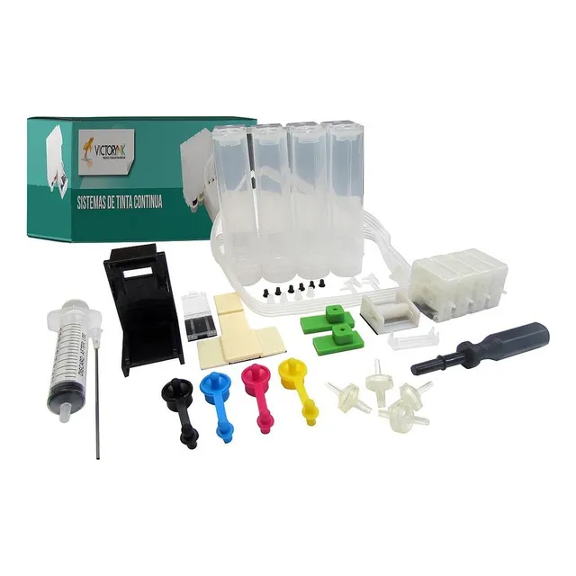 Sistema De Tinta Continua Universal Hp Y Canon + 4 Tintas 
