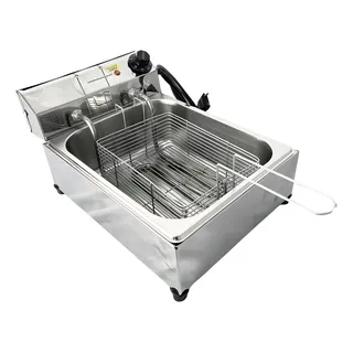 Fritadeira Elétrica Inox Profissional 1 Cuba 5 Litros Fritadeira Elétrica Inox Profissional 1 Cuba 5 Litros