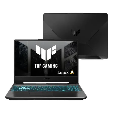Notebook ASUS TUF Gaming A15 FA506NCG NVIDIA RTX3050 RYZEN 7 16GB RAM 512GB SSD Linux KeepOS Tela 15.6" FHD 144Hz Black - HN298