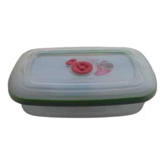 Set (2) Envases Con Tapa Utensilio Guardar Alimentos 1260 Ml