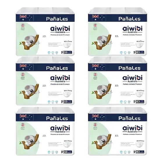 Pañales Aiwibi Premium Talla P - 192 Unidades