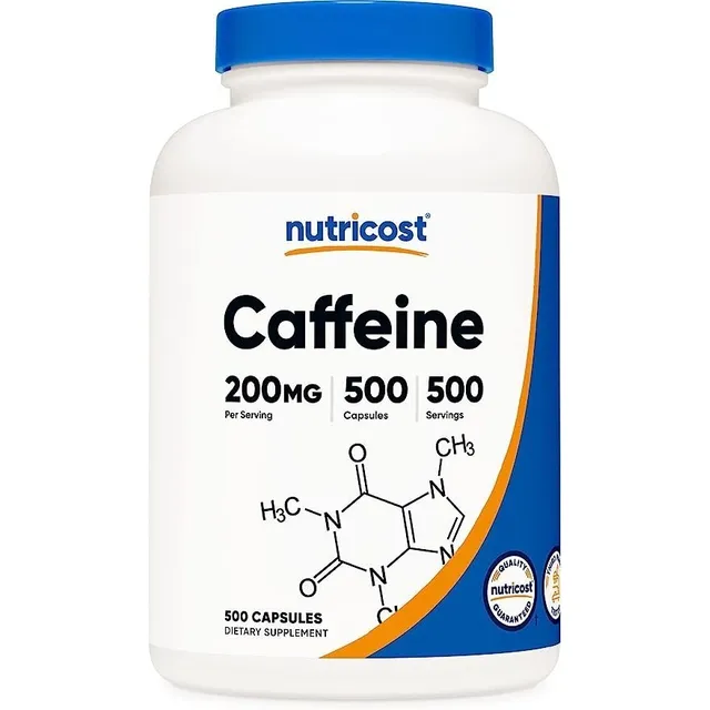 Original Nutricost Pildoras Con Cafeina, 200mg, 500 Cap