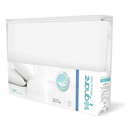Sognare® Sábanas Softy Touch Individual Extra Suavidad Color Blanco Diseño De La Tela Liso