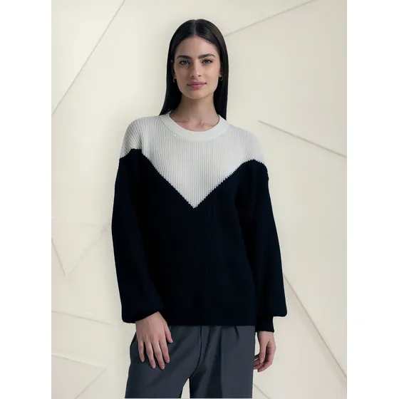 Sweater Combinado Mujer Tejido Bremer Proyecto Uno
