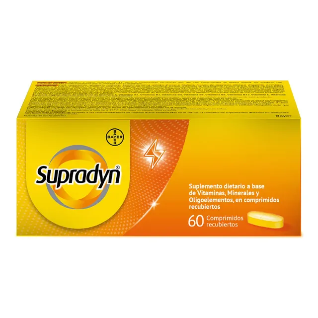 Supradyn Comprimidos Laqueado X 60 Vitamina Bayer Sabor Naranja