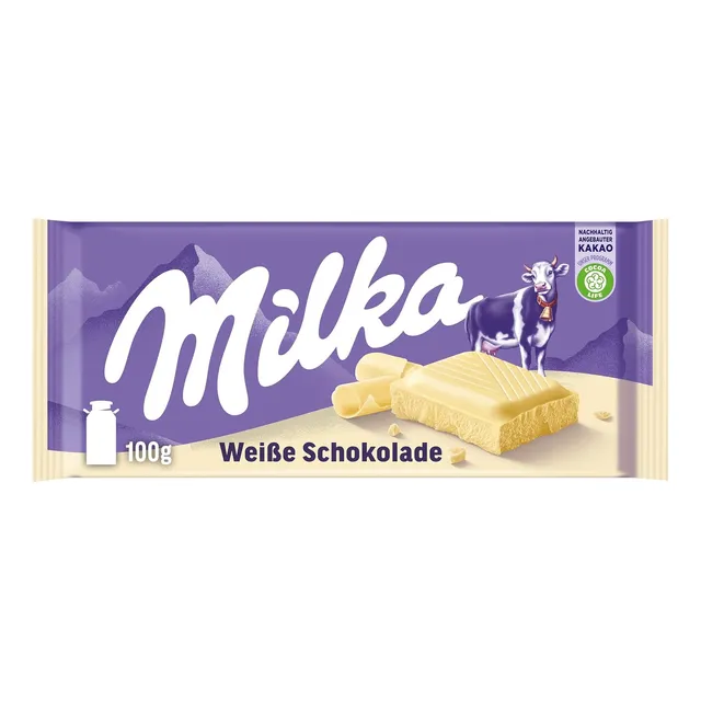Barra De Chocolate Blanco Milka 100g Importado De Alemania