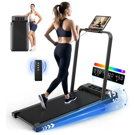 Esteira Elétrica Ergométrica Fitness Dobrável Com Tela Led Preto 127v