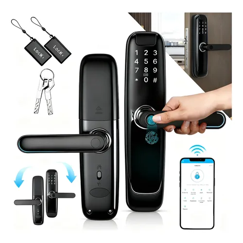 Fechadura Digital Com Biometria H30 Black Agl | Frete grátis