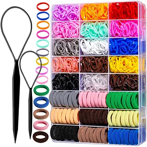 Elásticos De Pelo Adolescente, Bandas De Goma 1200pcs Sl2sa