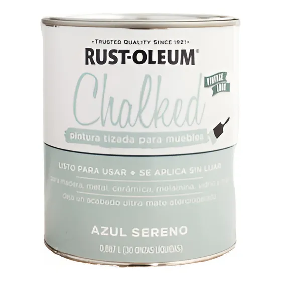Pintura Rust Oleum Brochable Tizado Azul Sereno 0.887 Lts