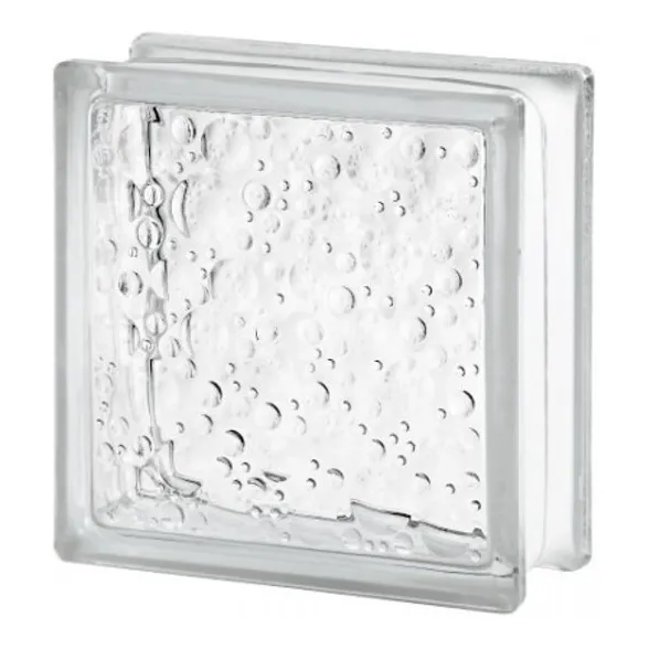 Caja X 12unid Ladrillos De Vidrio Modelo Burbujas Oferta!!