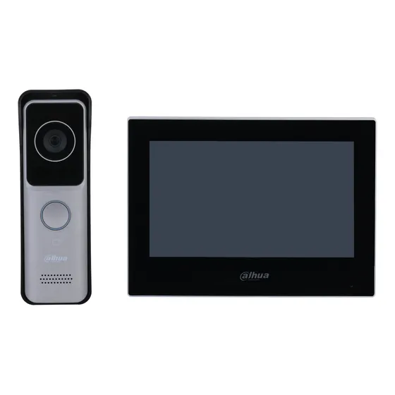 Kit Portero Visor Ip Wifi Dahua 1080 Monitor Touch 7 +fuente Negro
