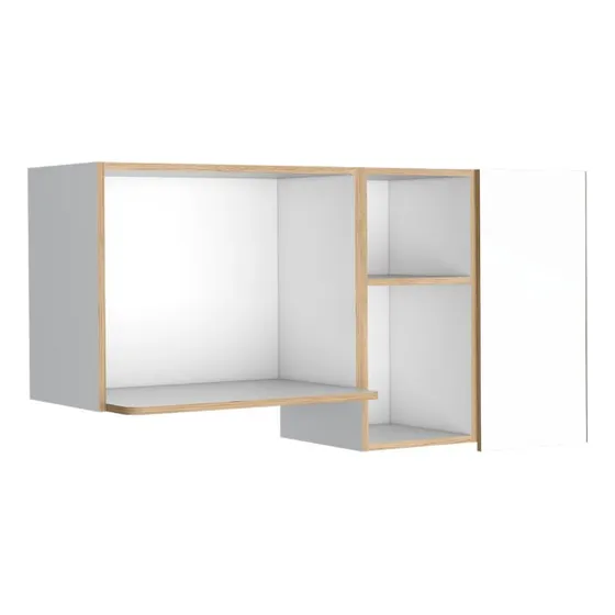 Gabinete Superior Corinto 150, Blanco Y Macadamia