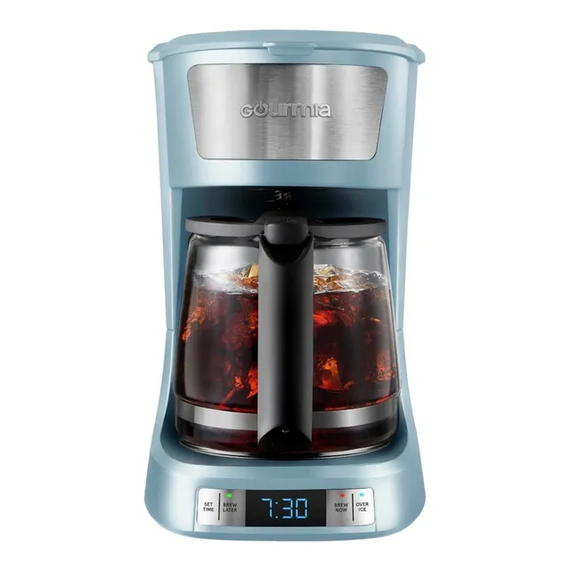 Cafetera 12tzas Programable Cafe Frio & Caliente Gourmia