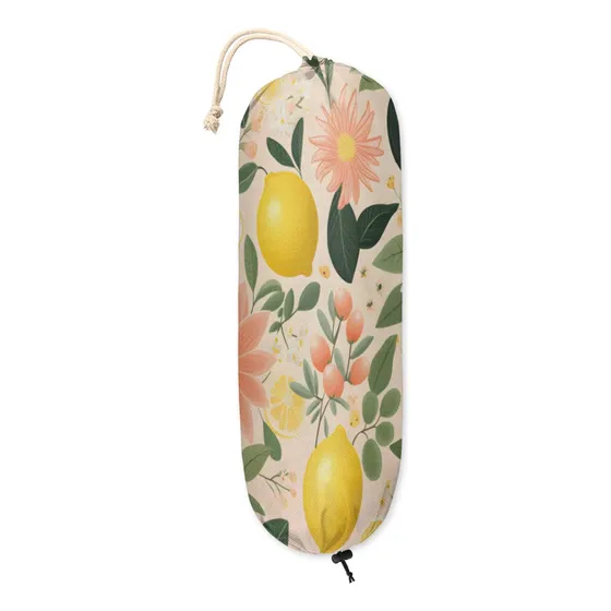 Soporte Para Bolsa Flor Limon Comestibl Colgante Basura Hoja