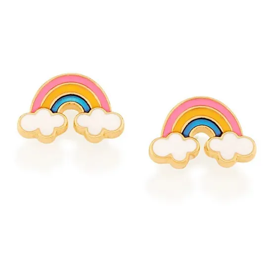 Brinco Infantil Arco-íris E Quatro Nuvens Rommanel 526500