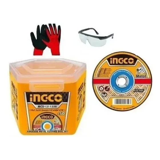 Pack 50 Discos De Corte Metal 4 1/2x1.2mm Ingco Super Select