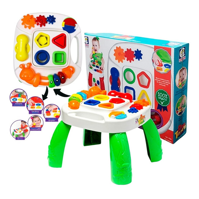 Mesa Didática Infantil Play Time Para Bebê Mesinha Educativa Mesa Didática Infantil Play Time Para Bebê Mesinha Educativa