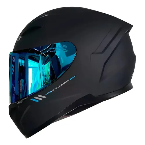 Capacete de motocicleta Axxis Panther Solid A1, preto fosco, com