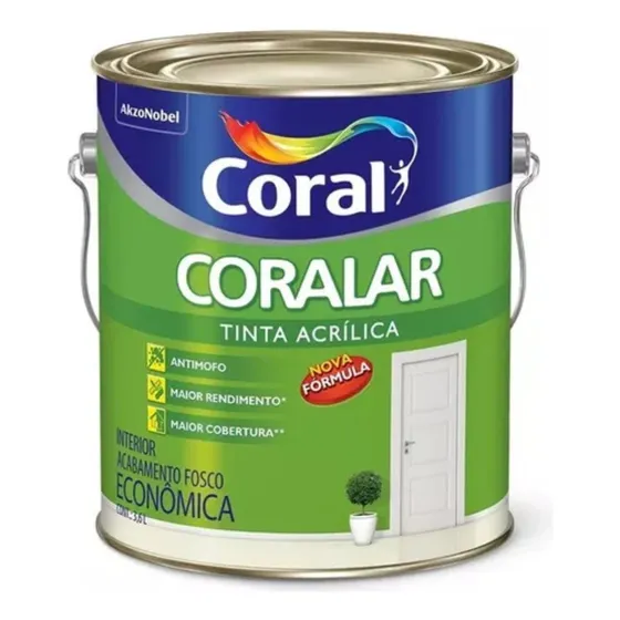 Tinta Coralar Anti Mofo Parede Acrílica 3,6l Branco