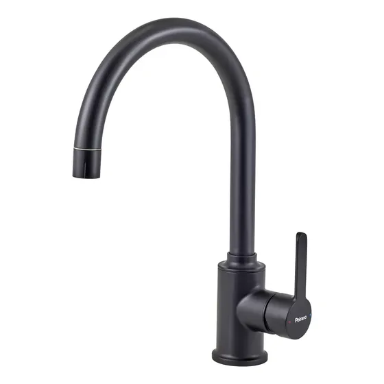Grifería De Cocina Peirano Monocomando Doble Función Move 20-146n Acabado Mate Color Negro Canilla Black Grifo Negra Mezcladora