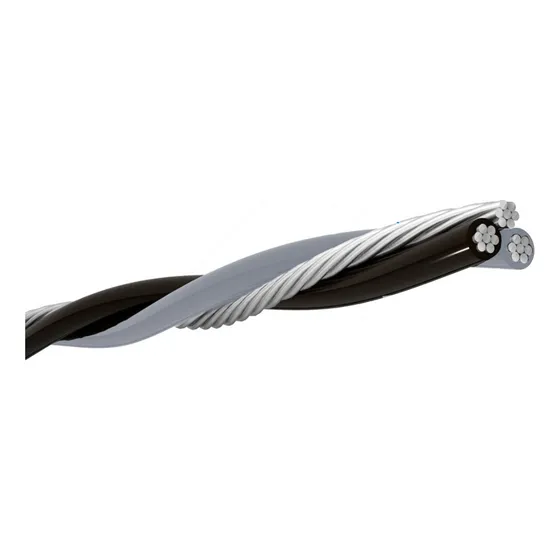 Cabo Fio De Aluminio Para Poste Triplex 25mm Nn 155 Metros Cobertura Preto Cinza E Nu