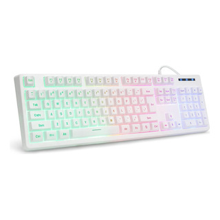 Huo Ji White Gaming Keyboard Usb Conectado Con Retroiluminac Huo Ji White Gaming Keyboard Usb Conectado Con Retroiluminac
