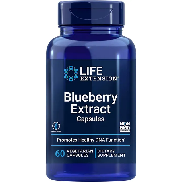 Suplemento de extracto de arándano Life Extension, 60 cápsulas vegetarianas